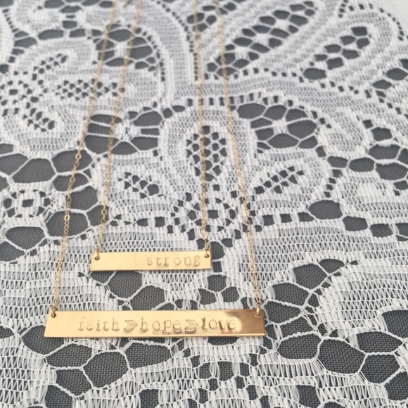 Hand Stamped • Classic Bar Necklace - Picture 7 of 10